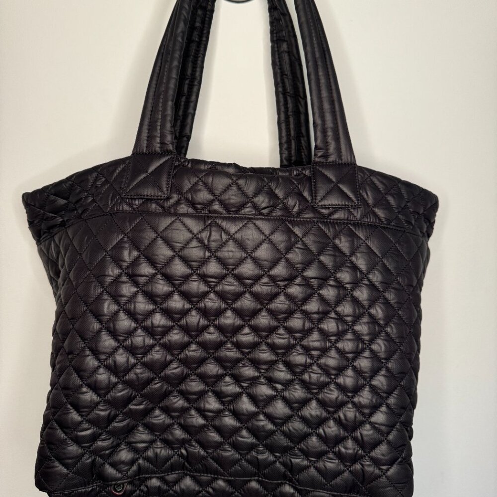 MZ Wallace Black Quilted Nylon Large Tote - Picture 4 of 11